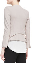 Thumbnail for your product : Halston Long-Sleeve Blazer w/ Leather Lapels