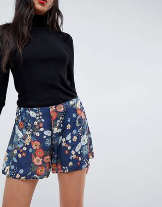 Love Floral Print Shorts