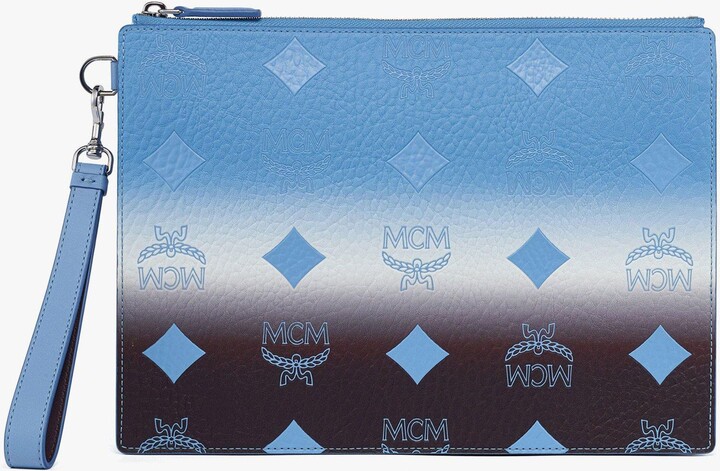 MCM Small Aren Wristlet Pouch in Gradation Visetos