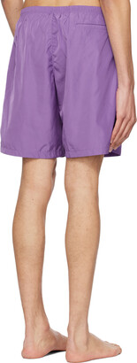 Palm Angels Purple Curved Swim Shorts