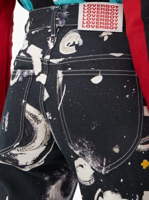 Charles Jeffrey Loverboy Asteroid-print Straight-leg Jeans - Womens - Black Multi