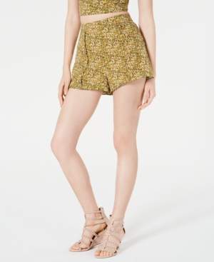 Material Girl Juniors' Printed Ruffle-Trimmed Shorts, Created for Macy's