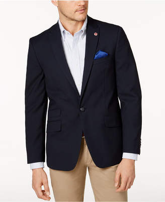 Ben Sherman Men's Slim-Fit Navy Textured Peak Lapel Blazer
