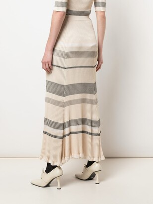 Proenza Schouler Zig Zag Stripe Knitted Skirt
