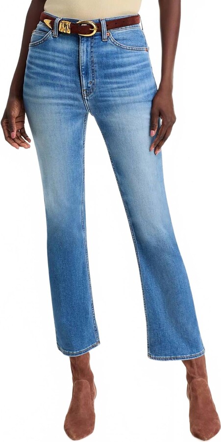 RE/DONE 70S High Rise Cropped Bootcut Jeans In West Coast Fade