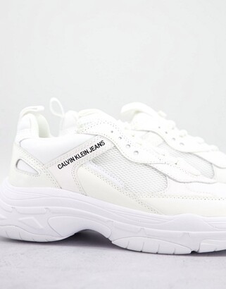 Calvin Klein Jeans Calvin Klein Maya chunky trainers in white - ShopStyle