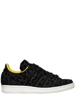 Thumbnail for your product : National Tennis Flocked Leather Sneakers
