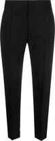 Pleat-Detail Cropped Trousers 