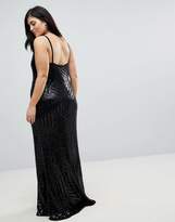 Thumbnail for your product : Club L Plus Cami Strap All Over Sequin Maxi Dress
