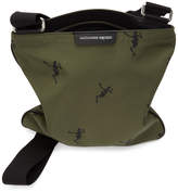 Thumbnail for your product : Alexander McQueen Green and Black Dancing Skeleton Crossbody Messenger Bag