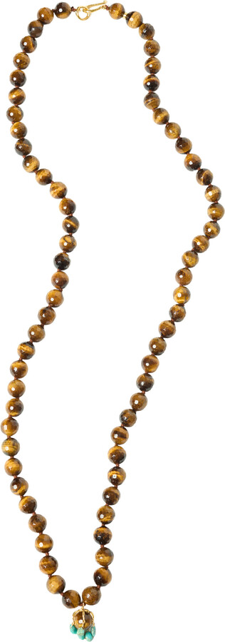 Chan Luu Plated Tiger's Eye NecklaceLuu