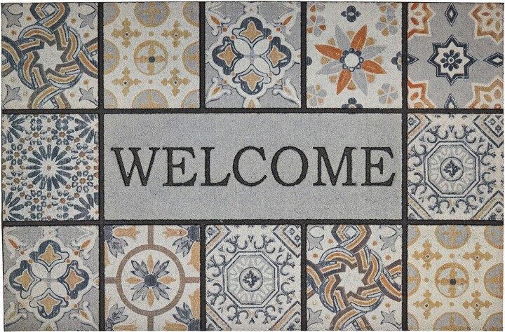 Gray Moroccan Welcome Door Mats Entrance Doormat Indoor Outdoor Entry Rug  Carpet Garage Patio Absorb Mud
