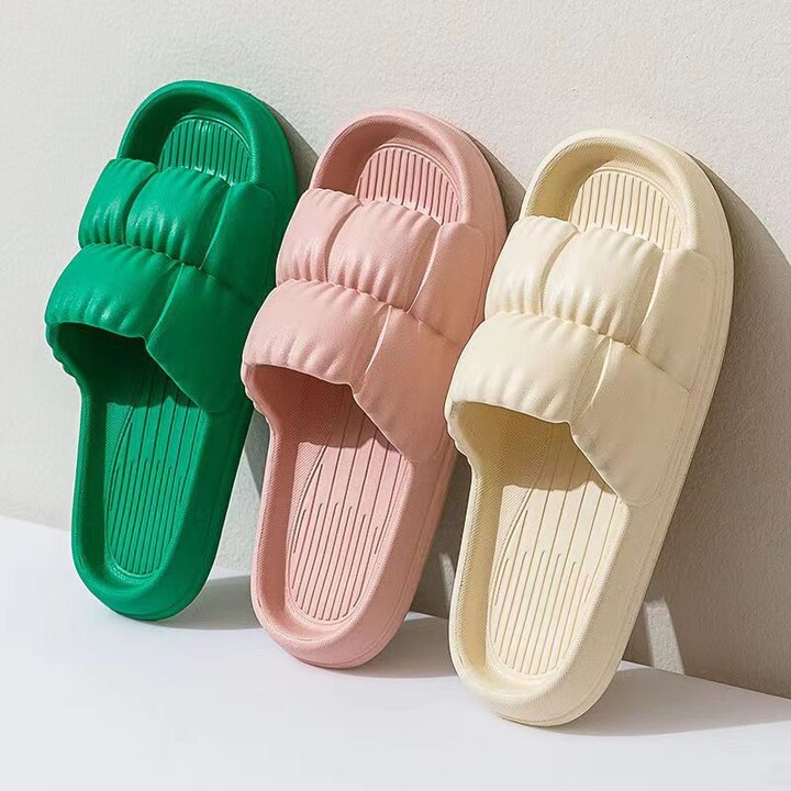 KSJXMY 2024 Men Women Soft Sole Cloud Slippers Thick Platform Indoor Outdoor Beach Sandals Summer EVA Non Slip Flip Flops