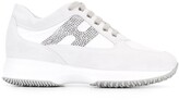 Thumbnail for your product : Hogan Studded Logo Lace Up Sneakers