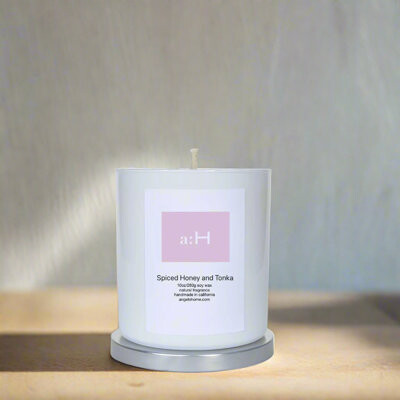 angelo:HOME A:H Spiced Honey And Tonka Scented Tumbler Candle with Glass Holder
