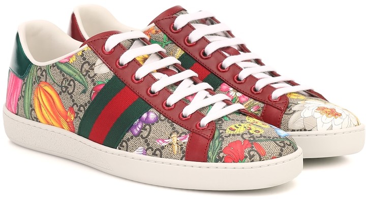 gucci ace gg flora sneakers