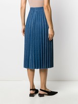 Thumbnail for your product : RED Valentino Drawstring Pleated Midi Skirt