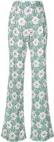 Thumbnail for your product : Prada floral print flared trousers