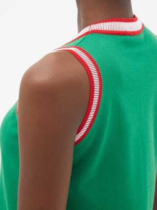 Falke Stretch-knit Cotton-blend Tennis Dress - Green Red