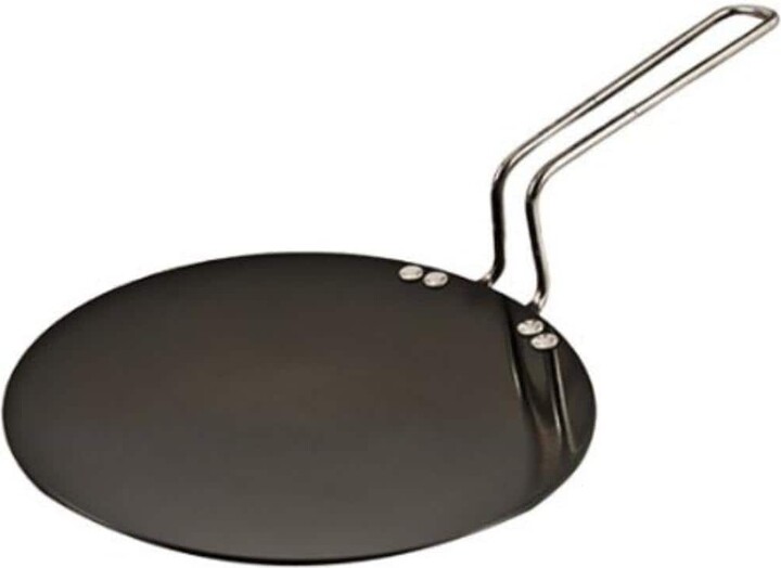 Hawkins Futura Hard Anodised Concave Tava Griddle 10 in.-4.88 mm with Steel Handle