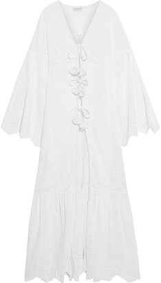 Anjuna Tasseled Broderie Anglaise Linen And Cotton-blend Coverup