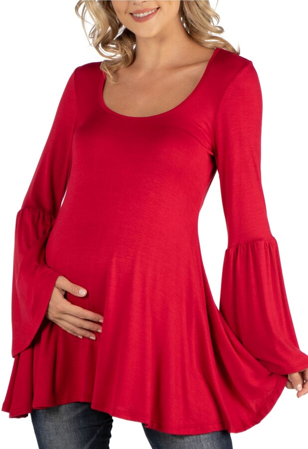 Women's Red Bell Sleeve Tops | ShopStyle