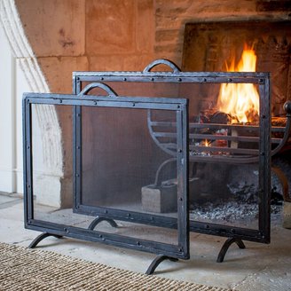 Graham and Green Wrought Iron Fire Screens