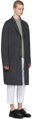 Acne Studios Grey Striped Chad Coat