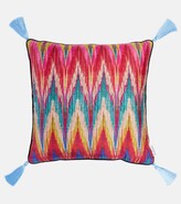 Thumbnail for your product : LES OTTOMANS Ikat silk and cotton cushion