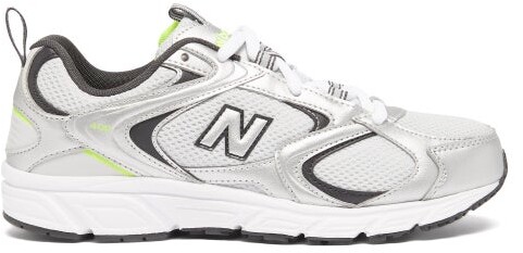 New Balance 408 Faux-leather And Mesh Trainers - White Silver - ShopStyle  Sneakers & Athletic Shoes