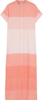 Thumbnail for your product : Onia Renee Striped Cotton-gauze Maxi Shirt Dress