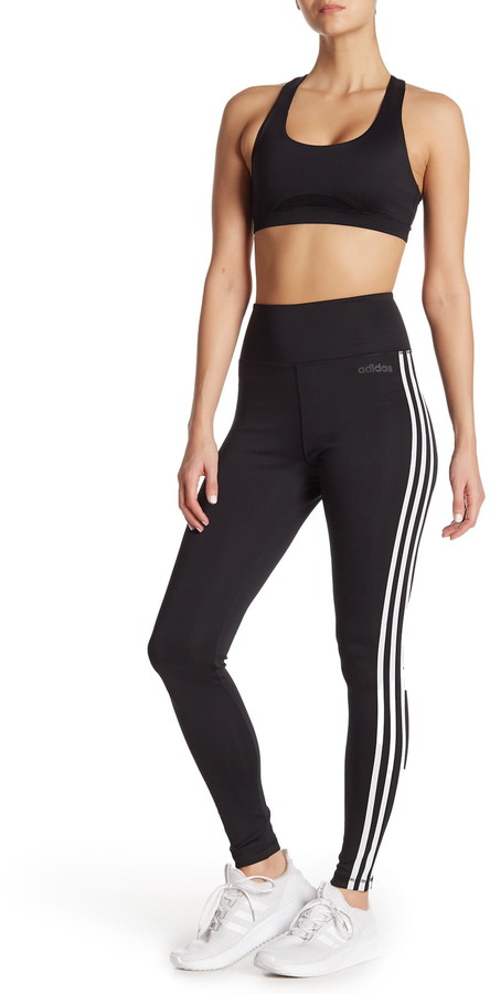adidas Design 2 Move High Rise 3 Stripe Tights - ShopStyle Activewear