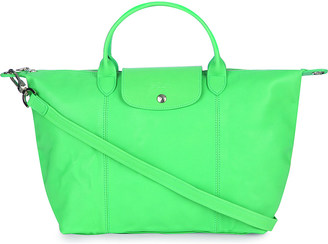 Longchamp Le Pliage Cuir Medium Handbag - for Women