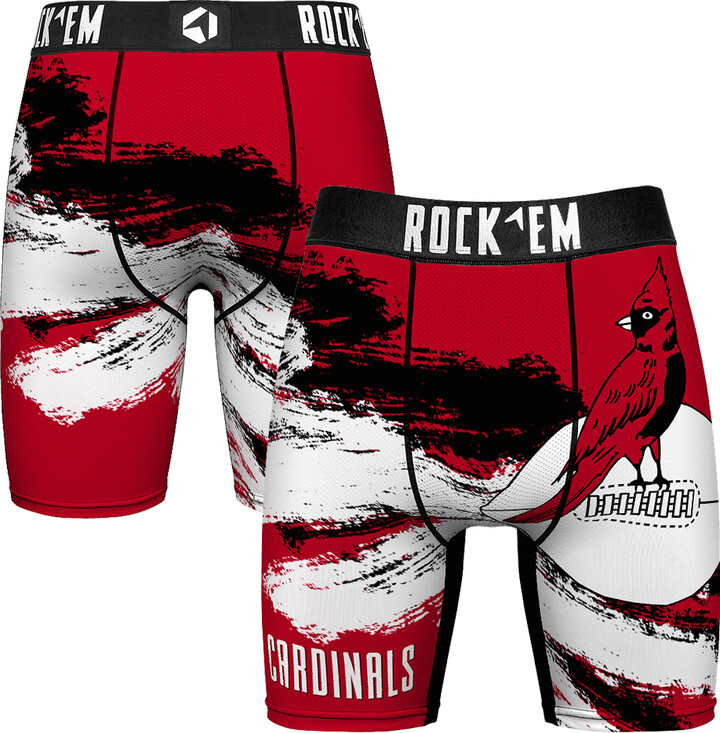 Men's Rock Em Socks Arizona Cardinals Gridiron Classic Paint Boxer Briefs