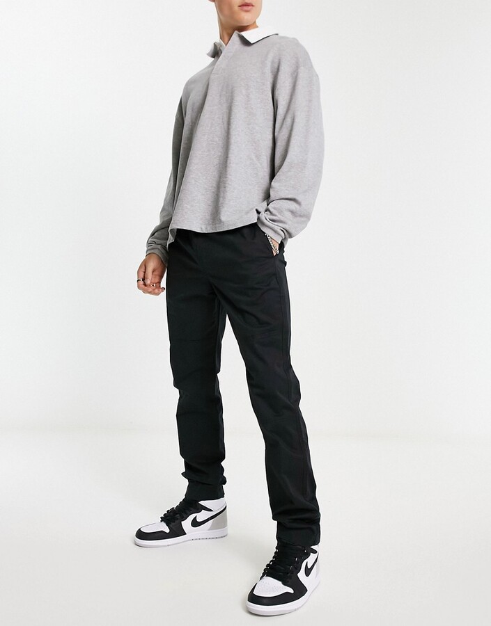 Hollister drawstring military cargo pants in black ShopStyle Chinos