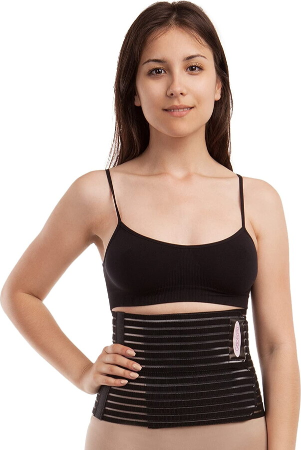GABRIALLA Breathable Abdomen Slimming Postpartum Belly Recovery Wrap Binder for Women: AB-208(W) L