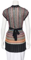 Thumbnail for your product : M Missoni Open Knit Short Sleeve Sweater