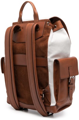 Brunello Cucinelli Colour-Block Drawstring Backpack