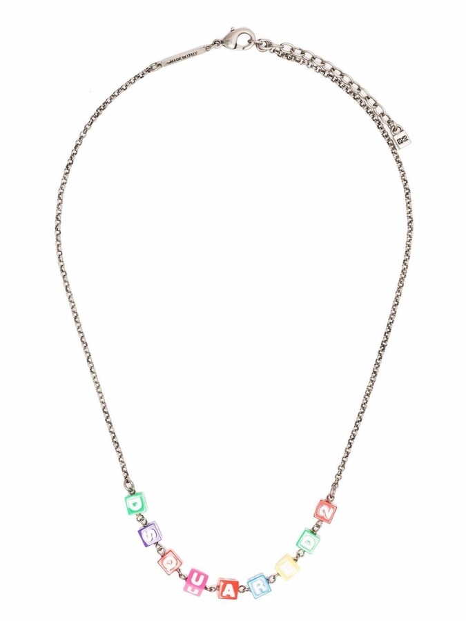 DSQUARED2 LogoBead ChainLink Necklace ShopStyle Jewelry