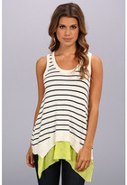 Thumbnail for your product : Central Park West Stripe Tank With Sheer