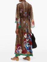 Thumbnail for your product : Camilla Jewel Of Jupiter-print Silk-crepe Wrap Dress - Brown Print