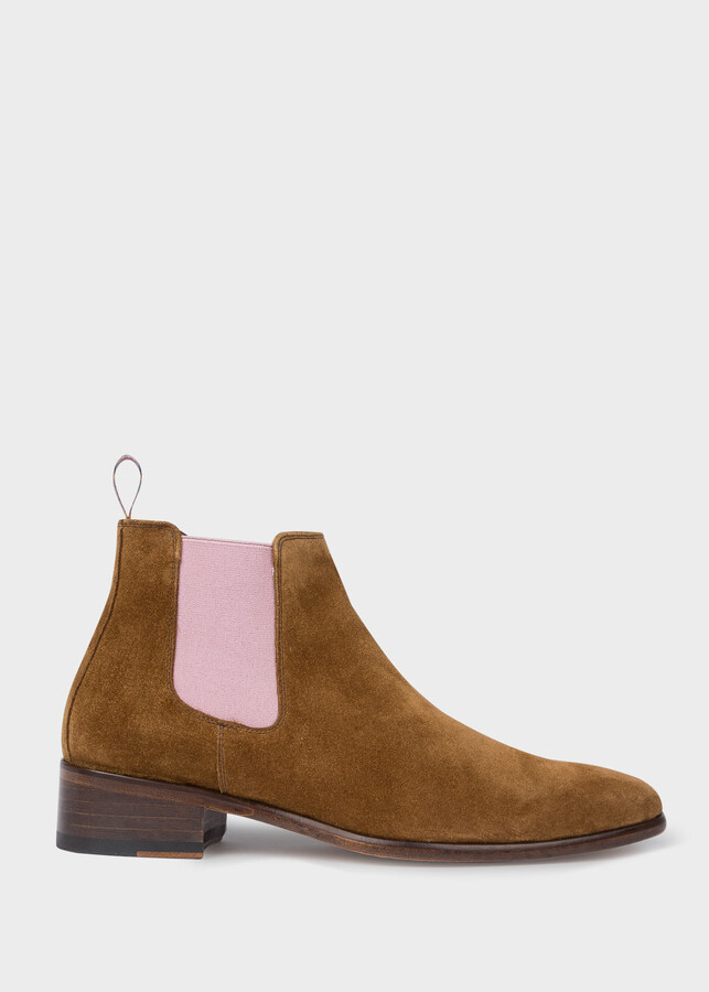 Paul Smith Women's Tan Suede 'Jackson' Chelsea Boots ShopStyle