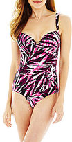 Thumbnail for your product : JCPenney St. John's Bay St. Johns Bay Palm Print Underwire 1-Piece Swimsuit