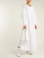 Thumbnail for your product : Jil Sander Gathered Asymmetric Cotton Dress - Womens - White