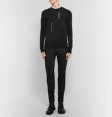 Thumbnail for your product : Alexander McQueen Slim-Fit Embellished Distressed Wool and Silk-Blend Sweater