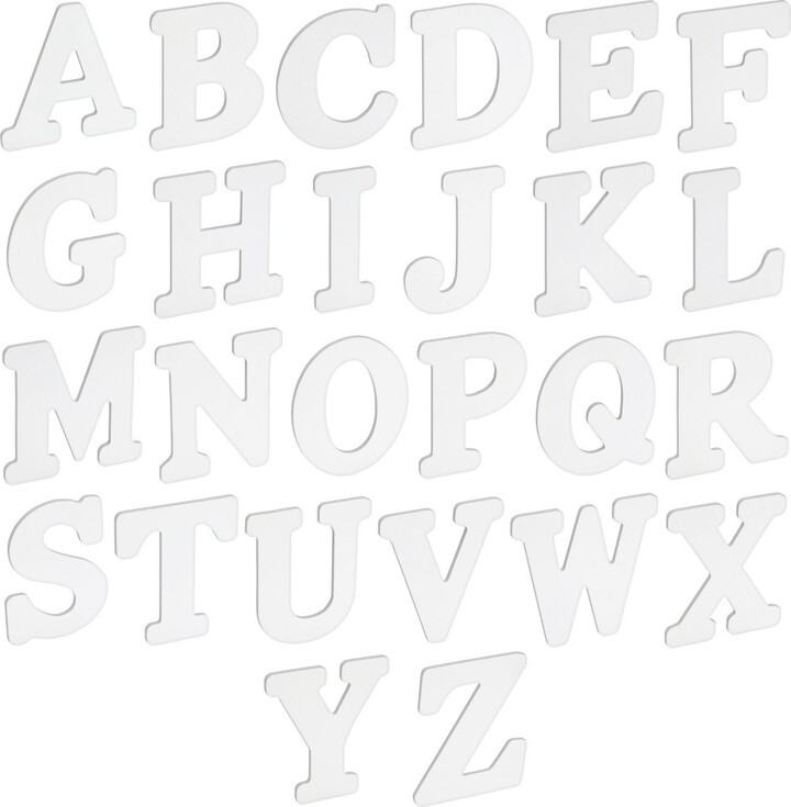 Bright Creations 26 Pieces Big Wooden Letters for Craft Projects, 6Inch Wood Alphabet ABCs for