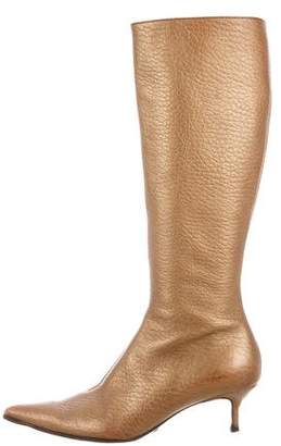 Dolce & Gabbana Pointed-Toe Leather Boots