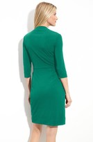 Thumbnail for your product : Donna Ricco Drape V-Neck Jersey Dress (Regular & Petite)