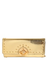 Thumbnail for your product : Versus Lion Plaque Laminated Leather Clutch