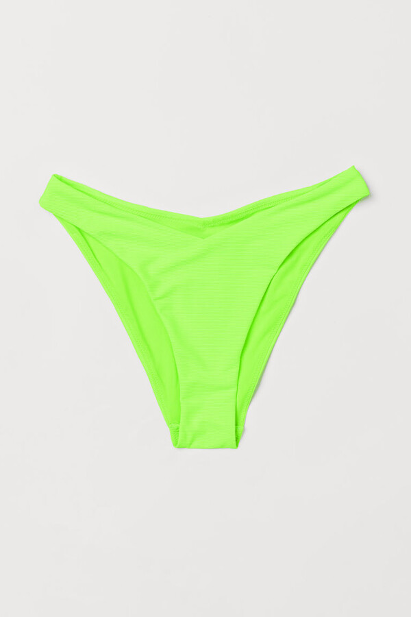 H&M Vcut Bikini Bottoms Green ShopStyle Two Piece Swimsuits